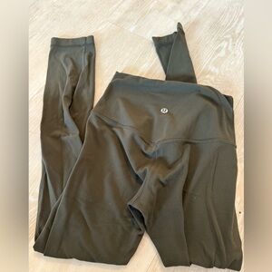 Olive green lululemon align leggings 25”